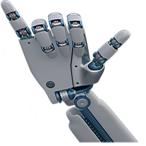 Hawaiian "shaka" sign with robot hand. Website design by Shaka Web Design Services where every website is designed with Aloha.